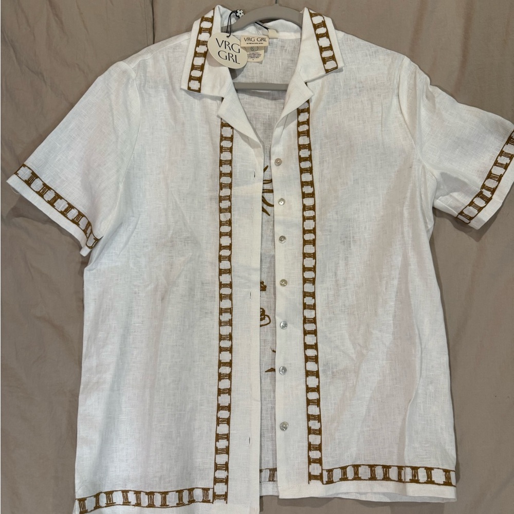 VRG Girl RICCI LINEN SHIRT SKYROS